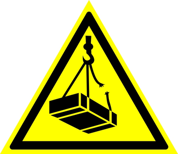 W06 опасно! возможно падение груза (пленка, 700х700 мм) - Охрана труда на строительных площадках - Знаки безопасности - Магазин охраны труда и техники безопасности stroiplakat.ru