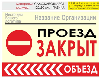 Информационный щит "объезд слева" (пленка, 120х90 см) t12 - Охрана труда на строительных площадках - Информационные щиты - Магазин охраны труда и техники безопасности stroiplakat.ru